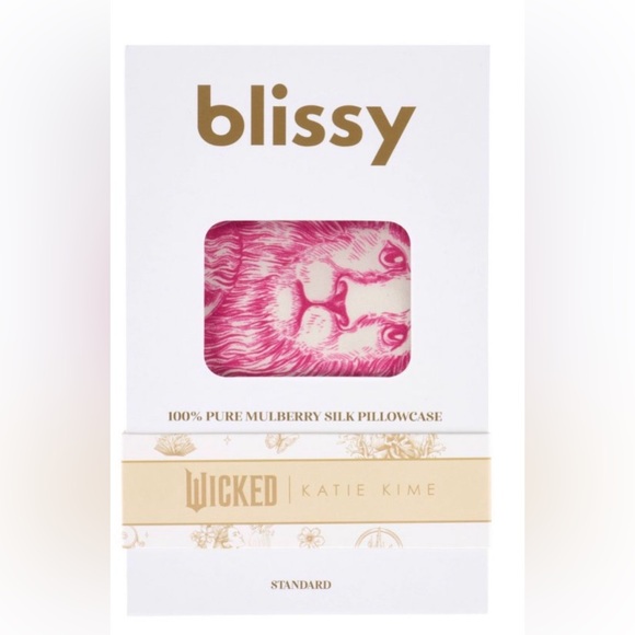 Wicked:ForGoodx Blissy Standard 600 Thread Fantabulous Pillowcase Pink NIB - Picture 2 of 4